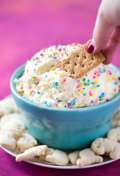 Four Ingredient Funfetti Cake Batter Dip The Chunky Chef