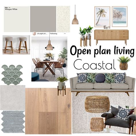 Open Plan Living Coastal Coastal Chic Living Room Wooden Living Room