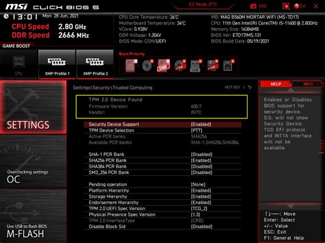 How To Enable Tpm In Bios And Check The Tpm Version Msigaming