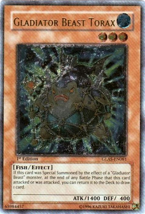 Yu Gi Oh Gladiators Assault Single Gladiator Beast Torax Ultimate Rare