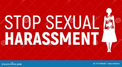 stop sexual harassment banner gender equality label and logo stock vector illustration of