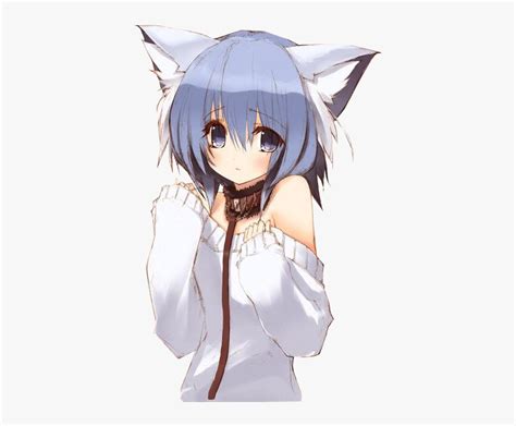Clip Art Girl Covering Her Ears Wolf Drawings Anime Girl Hd Png