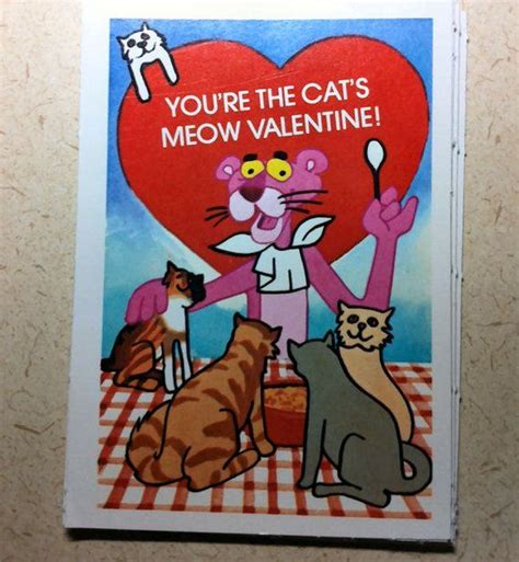 1982 Limited Edition Orange Crush Cocacola Pink Panther Valentine Postcard Youre The Cats Meow