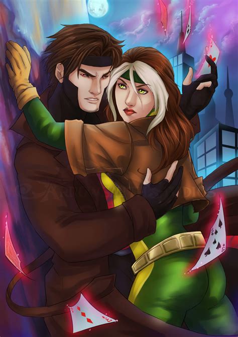 Gambit And Rogue By Ladyarrowsmith On Deviantart