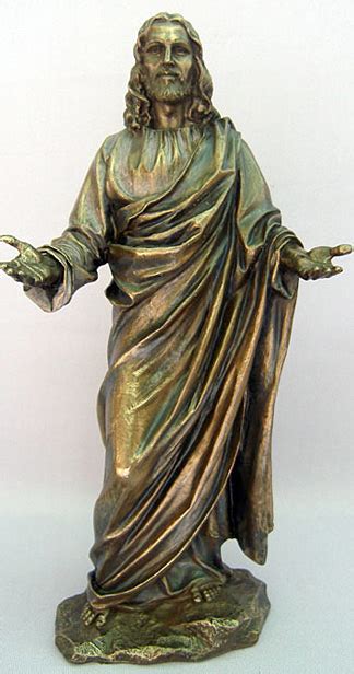 Welcoming Christ Statue 1225 Inches Cold Cast Bronze From