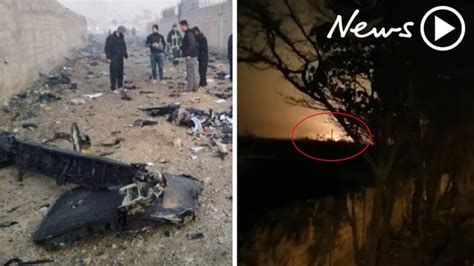 Iran Plane Crash New Video Shows Moment Missile Appears To Hit Flight