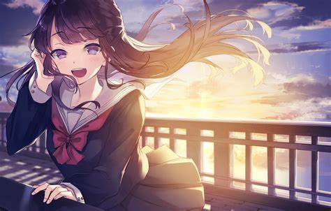 Anime Girl Wind Hair