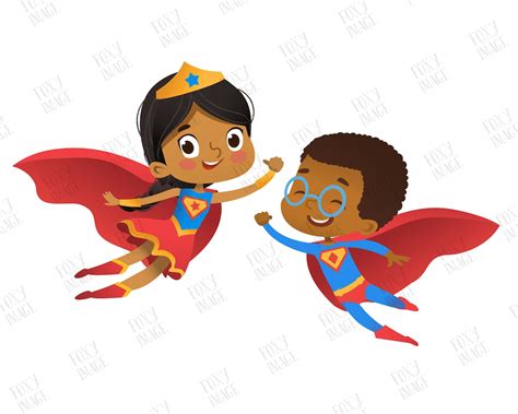 Super Hero Super Hero Kids Multicultural Kids Super Hero Etsy