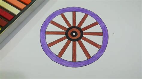 How To Draw A Cart Wheel Step By Step L Easy Drawing Tutorial Youtube