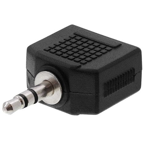 35mm Stereo Plug To 2x35mm Stereo Jack Adapter