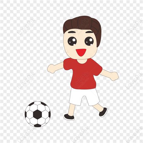 Kids Playing Football Vector Elements Boy Vector Playing Soccer