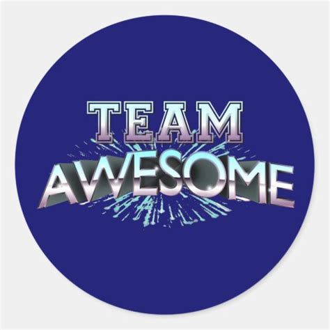 Team Awesome Classic Round Sticker
