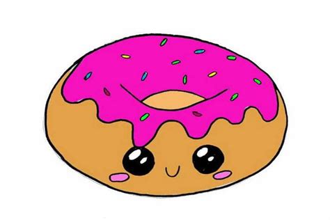 Donut Drawing Easy Cute Simple And Step By Step