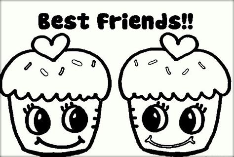 Kleurplaat Kawaii Poppetjes Bff Bff Tekening Makkelijk Kleurplaat Bff Images