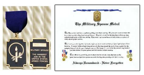 Navy call for two complementary closings for letters: Military Spouse Medal | MilitaryWives.com Store