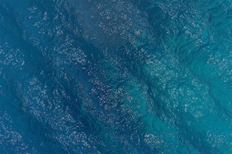 Premium Photo Realistic Deep Blue Sea Ocean Top View Water Wave Quiet