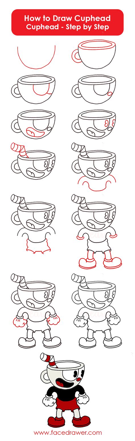 Cuphead Drawing Lesson In 13 Easy Steps Today You Can Learn How To