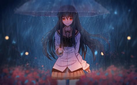 2880x1800 Anime Girl With Umbrella Art Macbook Pro Retina Hd 4k