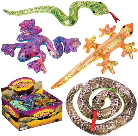 Toysmith Sand Filled Shimmering Reptiles 1 Count Assorted Colors And