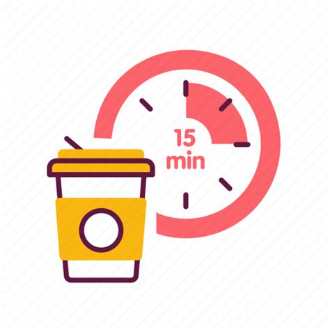 Break Clock Coffee Drink Management Time Timer Icon