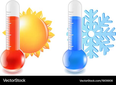Thermometer Hot And Cold Temperature Royalty Free Vector