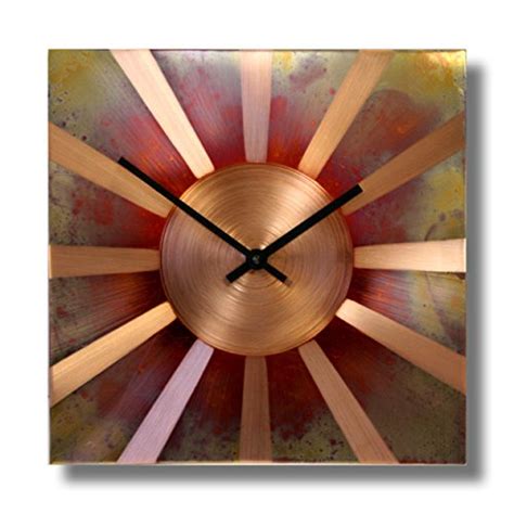 12 Inch Copper Wall Clock Rustic Art Decor 7th Anniversary T For