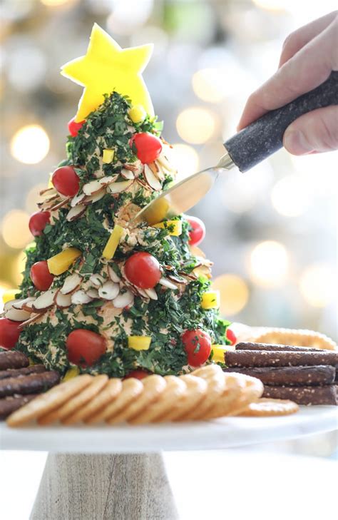 A Festive Christmas Tree Cheese Ball Appetizer Recipe