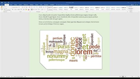 Create A Word Cloud In Microsoft Word Word Template Word Collage