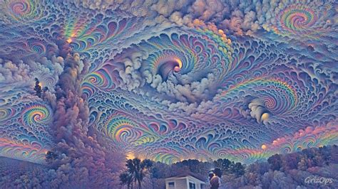 Download Sky Filled With Psychedelic Cloud Wallpaper