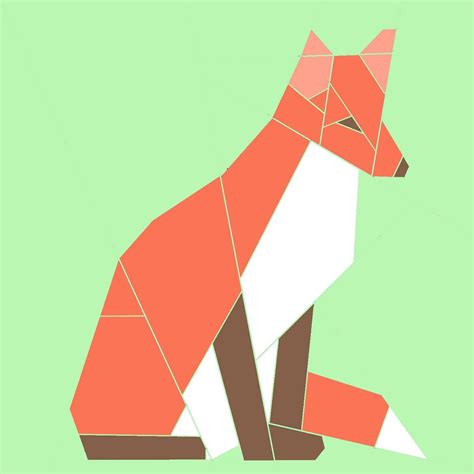 Red Fox Paper Piecing Quilt Pattern Pdf By Schenleyp On Etsy