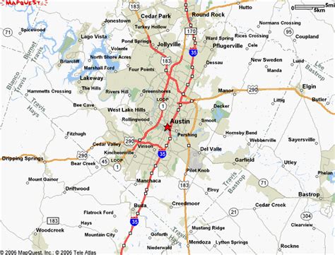 Map Of Austin Texas Travelsmapscom