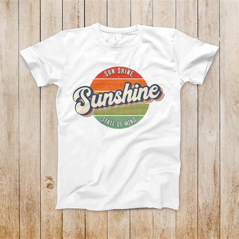 Retro Sunshine Vintage Sublimation Png Sun Shine State Of Etsy