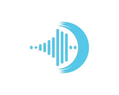 Audio Sound Logo Template Wave Design Concept Icon Stock Vector