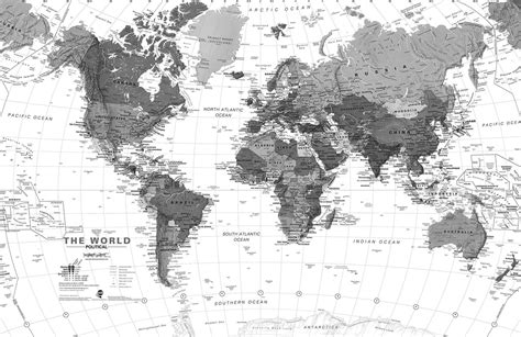 Black And White World Map Wallpapers Top Free Black And White World