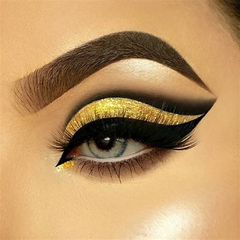Gold Glitter Eye Makeup Lensweets