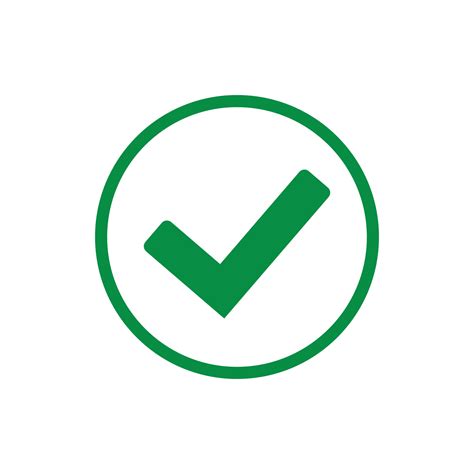 Watercolor Green Check Mark Icon Tick Symbol In Green Color Vector My