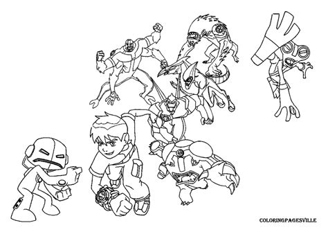 Free Printable Ben 10 Coloring Pages For Kids Omnitrix Monsters