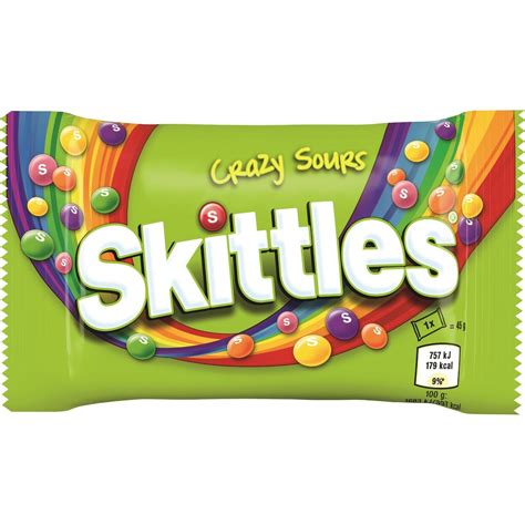 Skittles Tropical Crazy Sours Wild Berry Fruit American Sweets T
