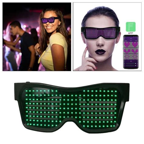 Jual Bluetooth Led Glasses App Control For Raves Fun Birthday Costumes Display Text Messages