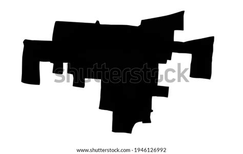 Black Silhouette City Map Vilonia Arkansas Stock Vector Royalty Free