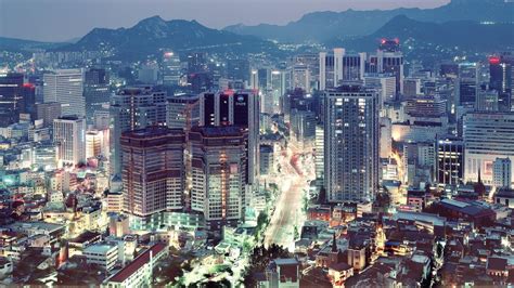 Wallpaper Seoul South Korea Cityscape City Apartments Mountains