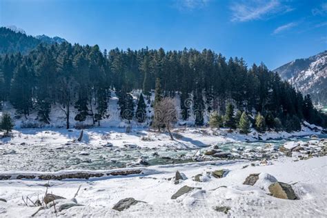 Beautiful View Of Sonmarg In Winter Sonmarg Kashmir Stock Image