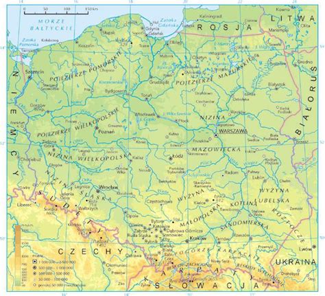 Potrzebuje mape polski na której będą zaznaczone NIZINY WYŻYNY KOTLINY POJEZIERZA GÓRY Z