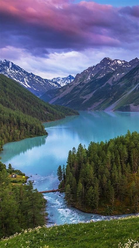 Lake Kucherla And Altai Mountains Siberia Russsia Backiee