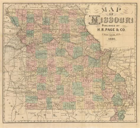 Old World Auctions Auction 123 Lot 297 Map Of Missouri