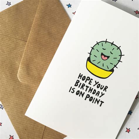 There's a reason the tradition of birthday cards has endured. Cactus Birthday Card By Ladykerry Illustrated Gifts ...
