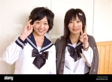 Japanese High School Students Stock Photo Alamy