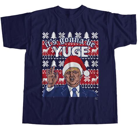 1tee Mens Its Gonna Be Yuge Donald Trump Santa Hat T Shirt Ebay