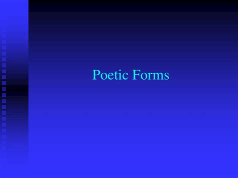 Ppt Poetic Forms Powerpoint Presentation Id1252262
