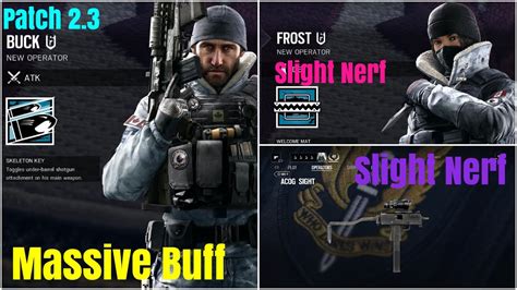 Rainbow Six Siege Patch Notes 23 April Update Frost Nerf Buck Buff
